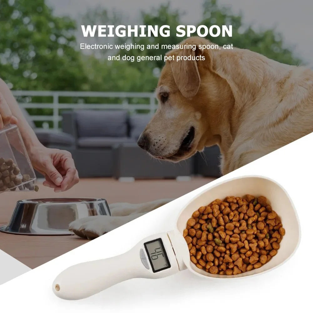 Digital Pet Food Measuring Scoop - Electronic Portion Spoon for Cats & Dogs