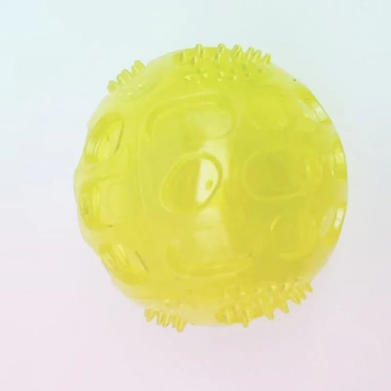 Interactive Squeaky Dog Puzzle Ball - Rubber Chew Toy for Small & Medium Dogs