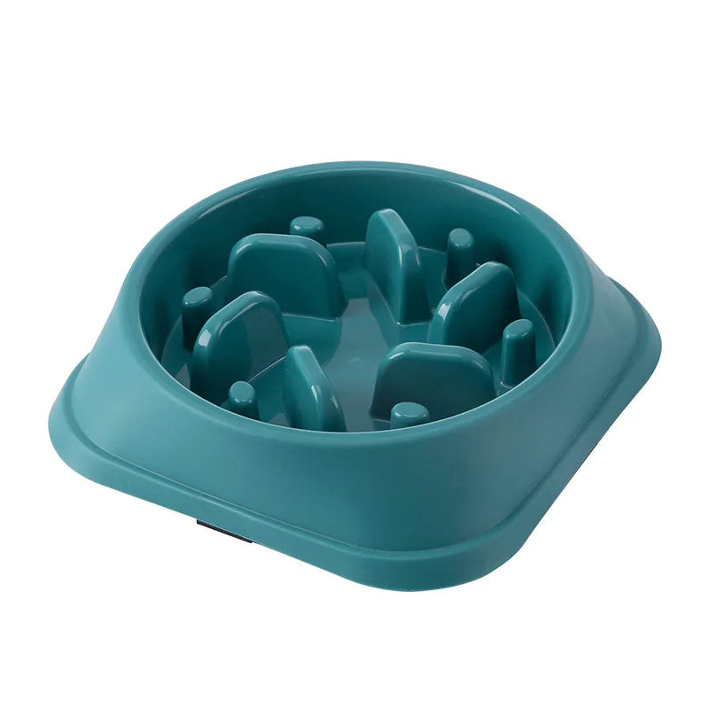 Round Slow Feeder Pet Bowl - Anti-Choking Food Bowl for Cats & Dogs