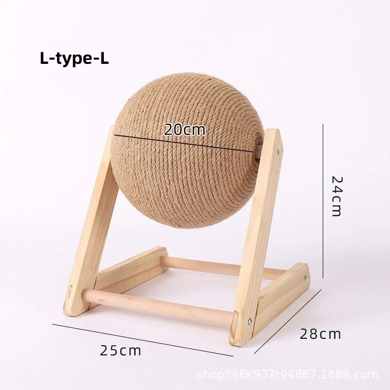 Sisal Scratching Ball Toy - Paw Grinding Scratcher for Kittens & Cats