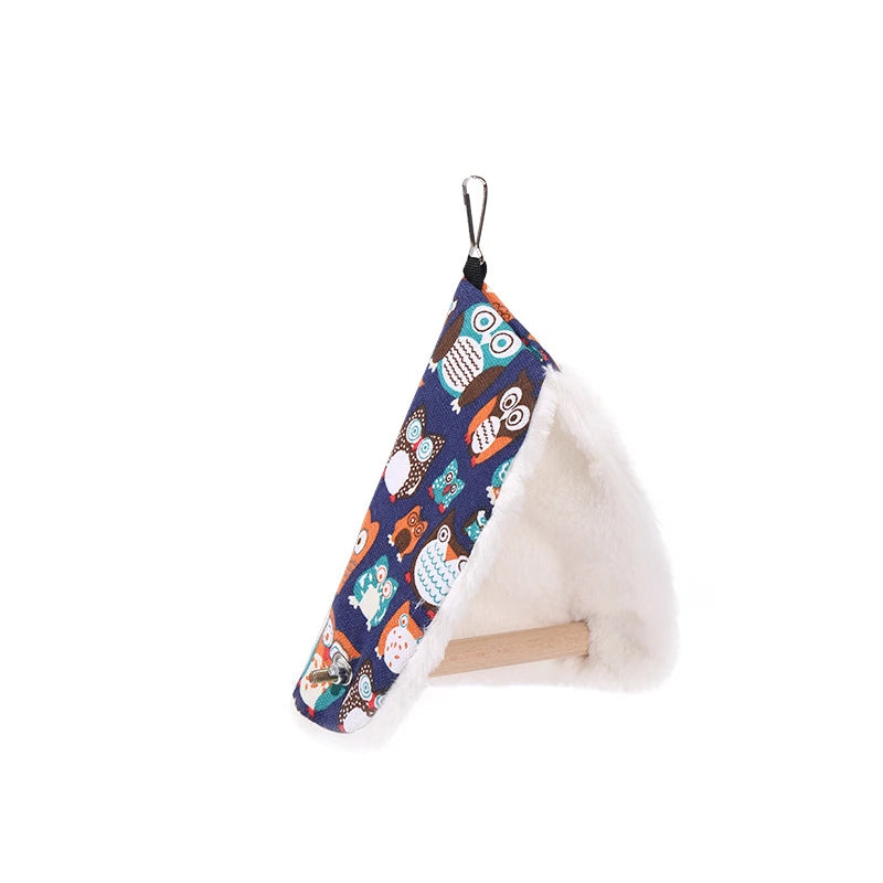 Soft Plush Bird Hammock Bed - Warm Hanging Nest for Parrots and Parakeets