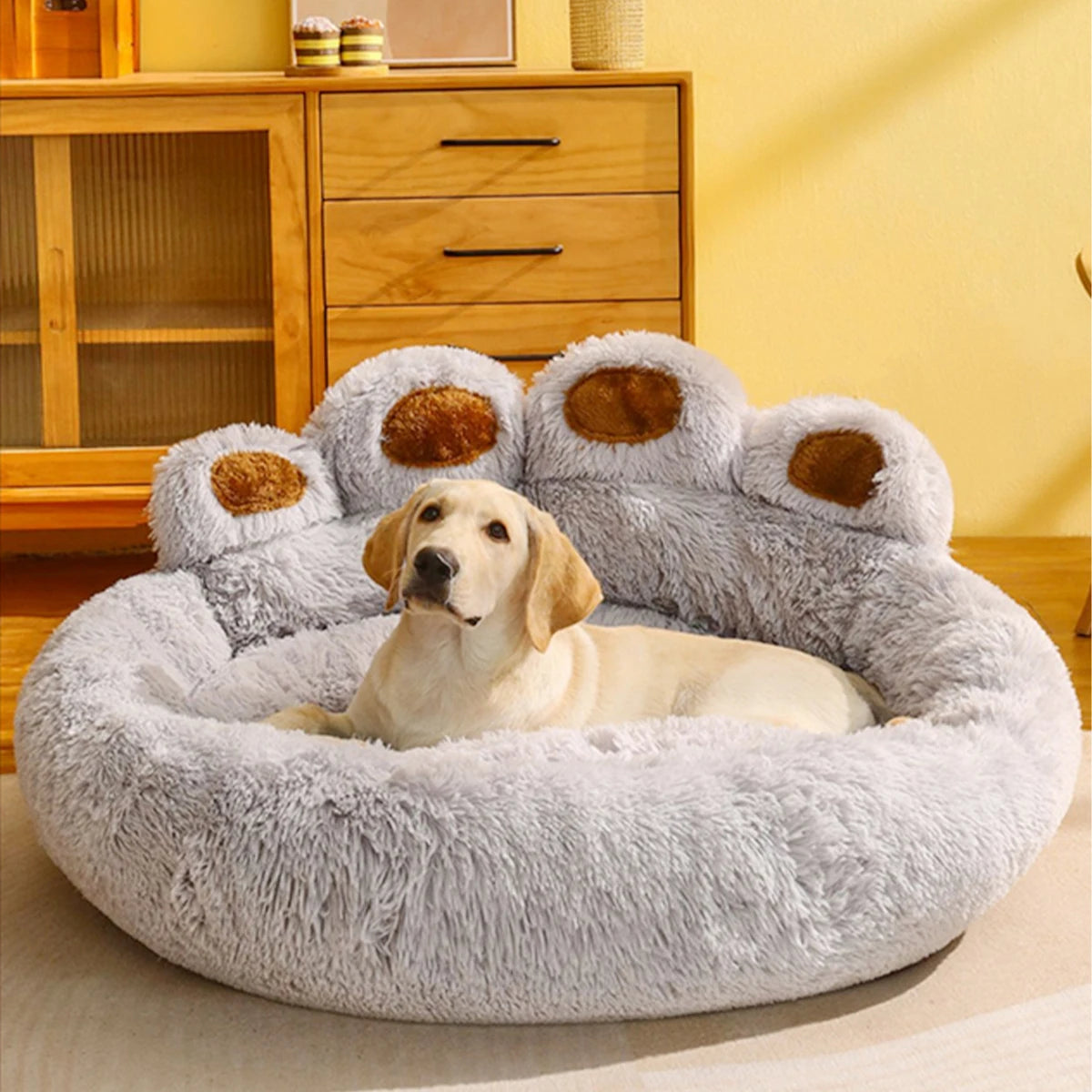 Plush Pet Sofa Bed - Warm Basket Cushion for Small Dogs & Cats