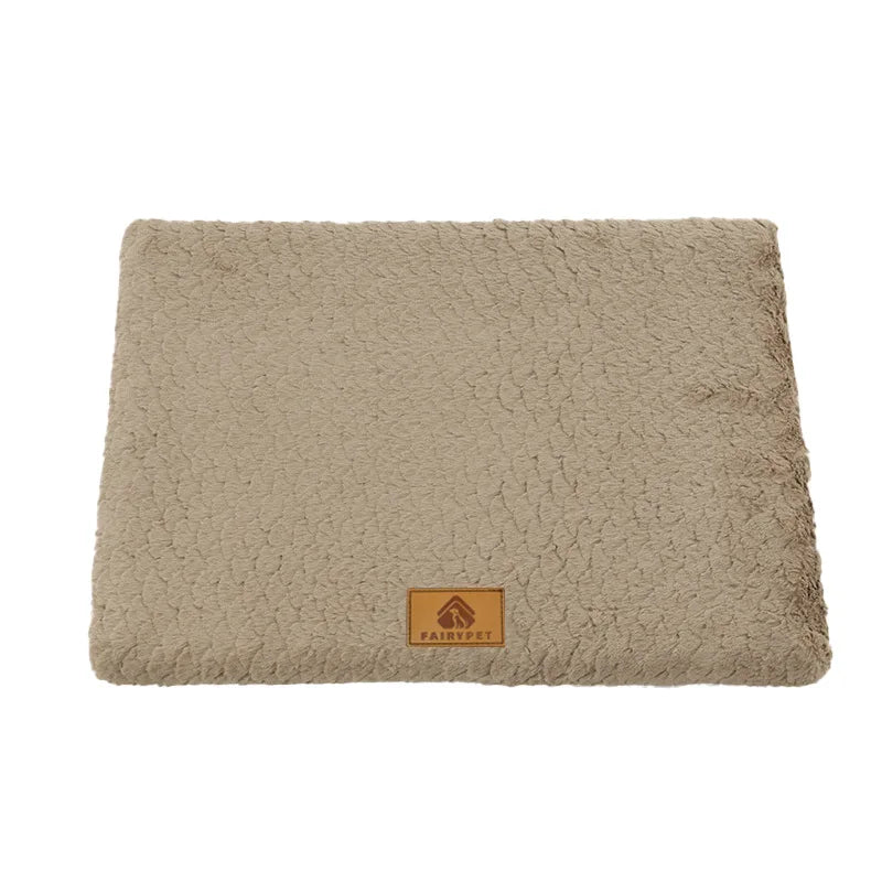 Orthopedic 3D Foam Dog Bed - Waterproof Faux Fur Crate Cushion with Removable Cover