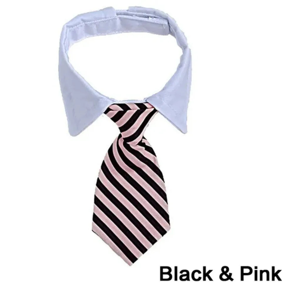 Formal Pet Bow Tie Collar - Adjustable Neck Tie for Small Dogs & Cats