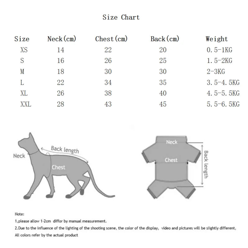 Striped Sphynx Cat Jumpsuit - Soft 4-Legged Loungewear for Hairless Cats