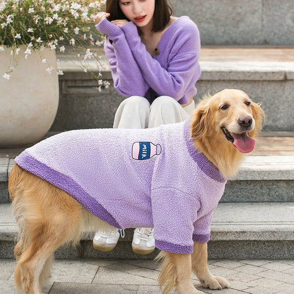 Fleece Hoodie for Large Dogs - Soft Warm Vest Jacket for Big Breeds