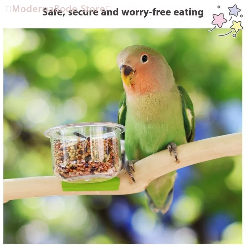 Clip-On Bird Feeder Bowl - Small Food and Water Cup for Parrots