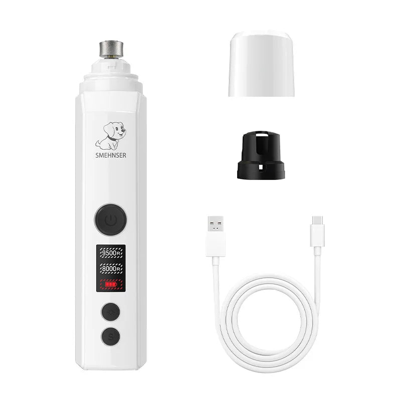 Electric Pet Nail Grinder - Low-Noise Paw Trimmer for Dogs & Cats