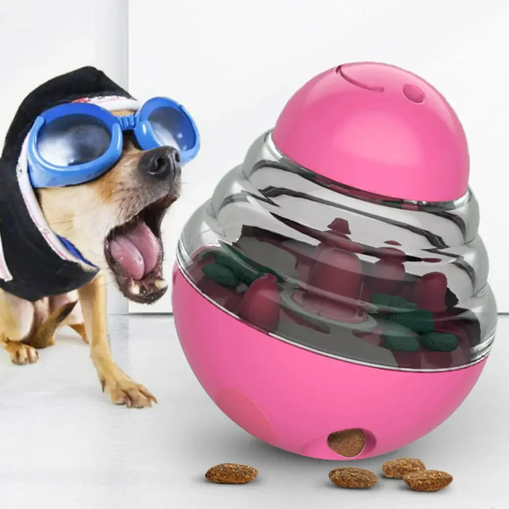 Slow Feeder Treat Ball - Interactive IQ Food Dispenser Toy for Dogs