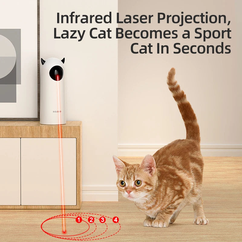 ROJECO LED Laser Cat Toy - Interactive Smart Teaser for Indoor Cats