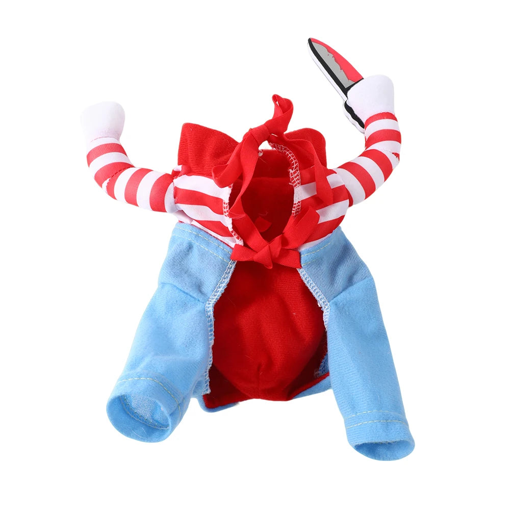 Funny Halloween Dog Costume - Adjustable Cosplay Outfit for Small Dogs & Cats