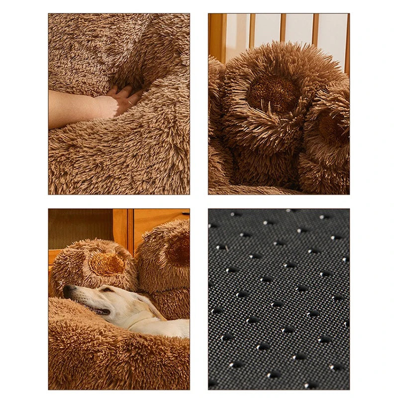 Plush Pet Sofa Bed - Warm Basket Cushion for Small Dogs & Cats