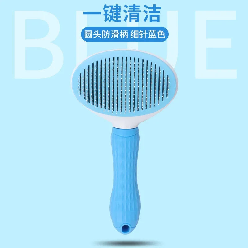 Self-Cleaning Slicker Brush - Pet Grooming Comb for Cats & Dogs