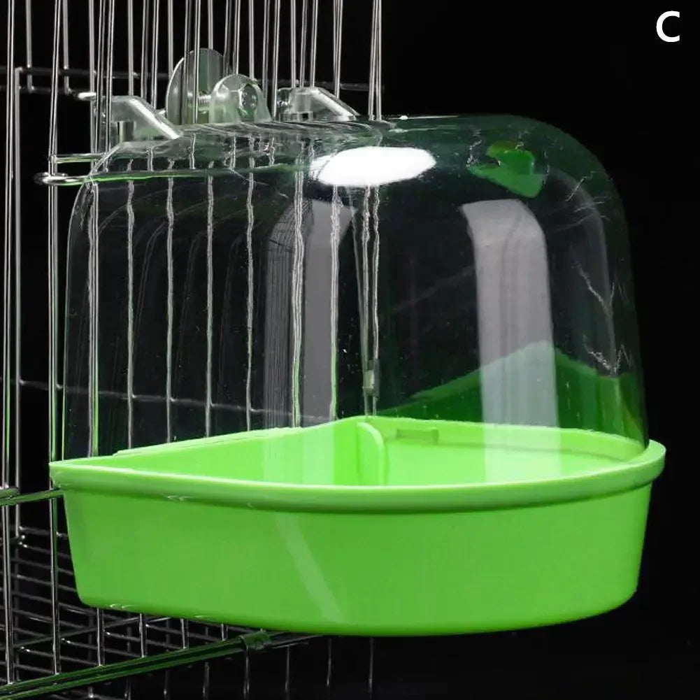 Hanging Bird Bath - Easy-Clean Cage Bath for Parrots and Small Birds