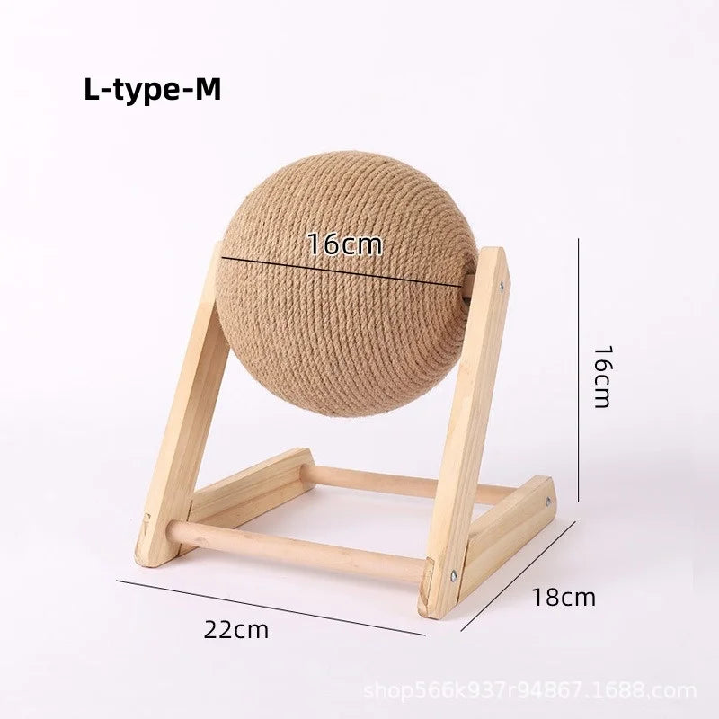 Sisal Scratching Ball Toy - Paw Grinding Scratcher for Kittens & Cats