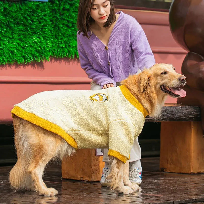 Fleece Hoodie for Large Dogs - Soft Warm Vest Jacket for Big Breeds