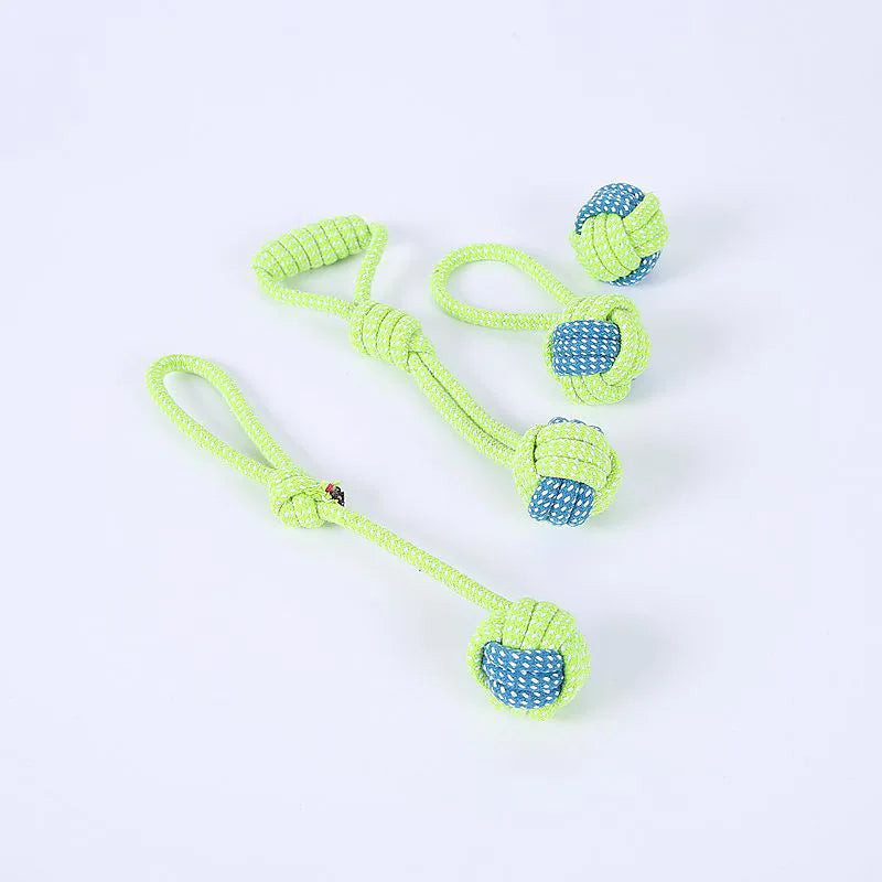 Cotton Rope Dog Toy Set - Interactive Chew Toys for Small & Large Dogs
