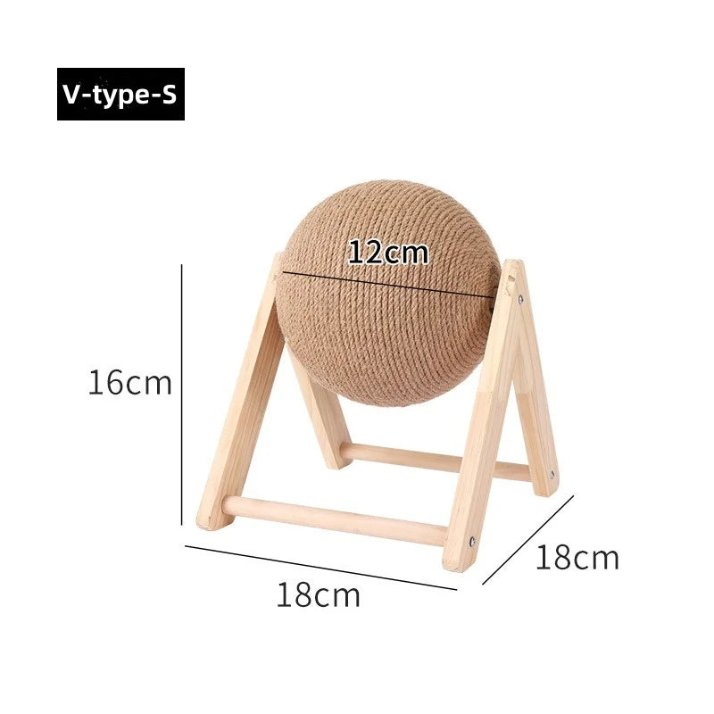 Sisal Scratching Ball Toy - Paw Grinding Scratcher for Kittens & Cats