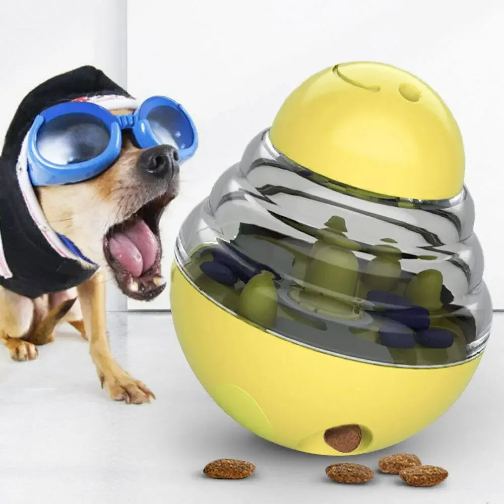 Slow Feeder Treat Ball - Interactive IQ Food Dispenser Toy for Dogs
