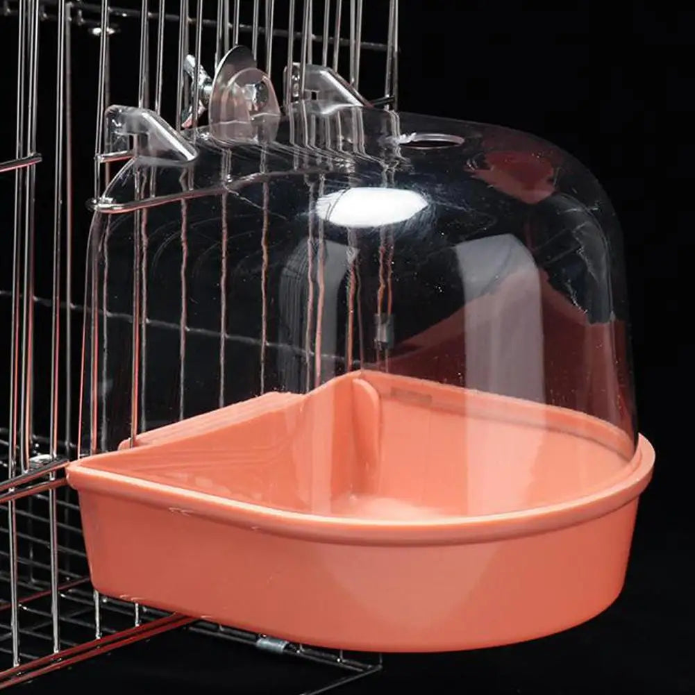 Hanging Bird Bath - Easy-Clean Cage Bath for Parrots and Small Birds