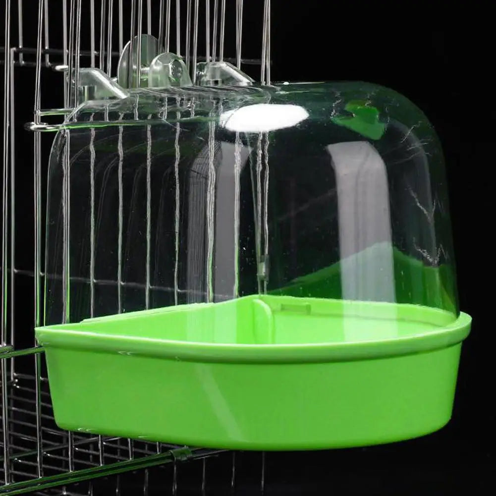 Hanging Bird Bath - Easy-Clean Cage Bath for Parrots and Small Birds