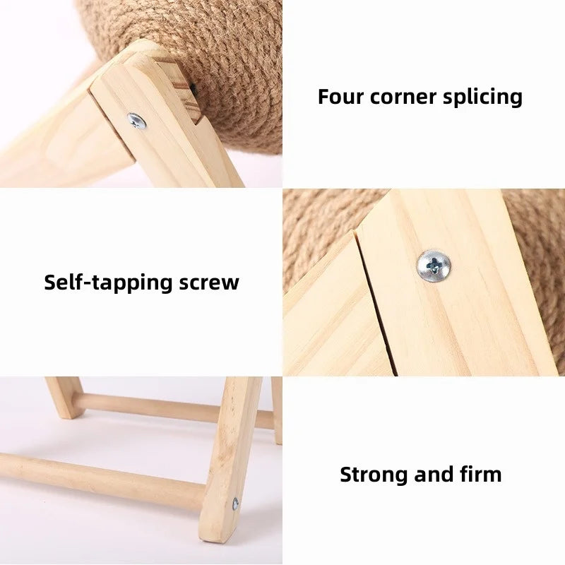 Sisal Scratching Ball Toy - Paw Grinding Scratcher for Kittens & Cats