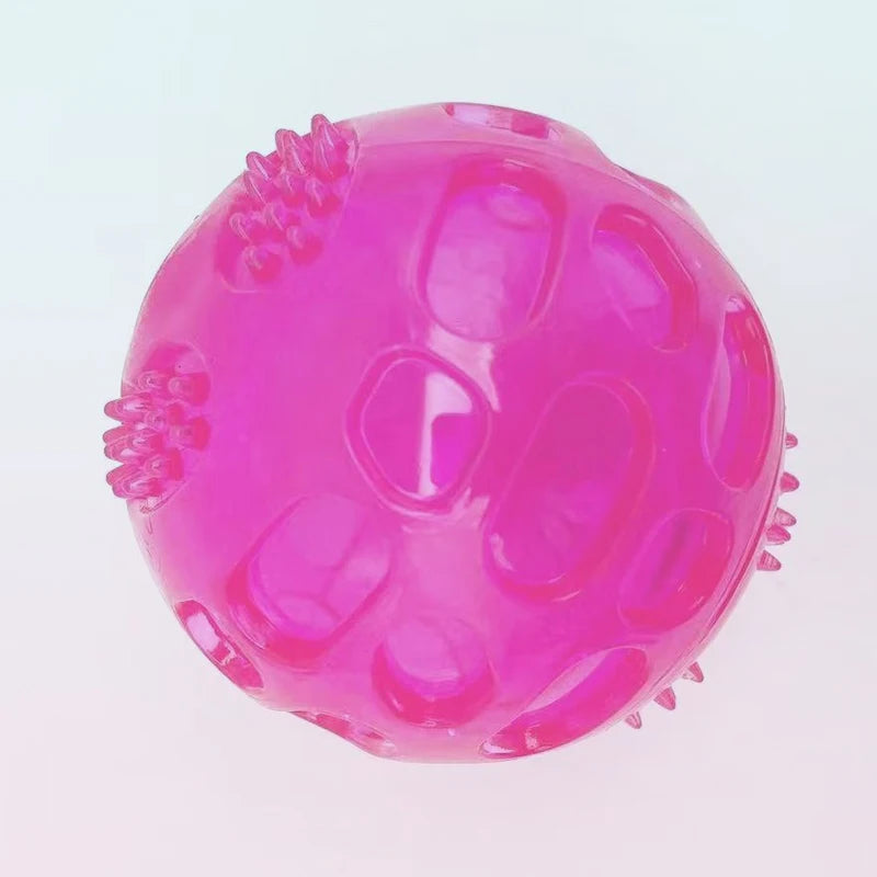 Interactive Squeaky Dog Puzzle Ball - Rubber Chew Toy for Small & Medium Dogs