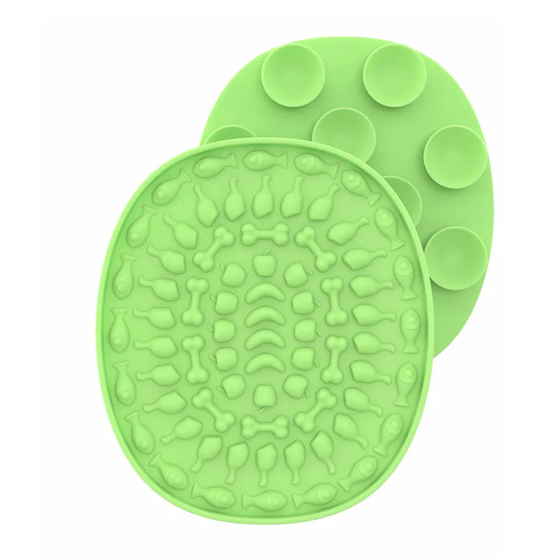 Silicone Slow Feeder Lick Mat - Suction Feeding Pad for Small Cats & Dogs