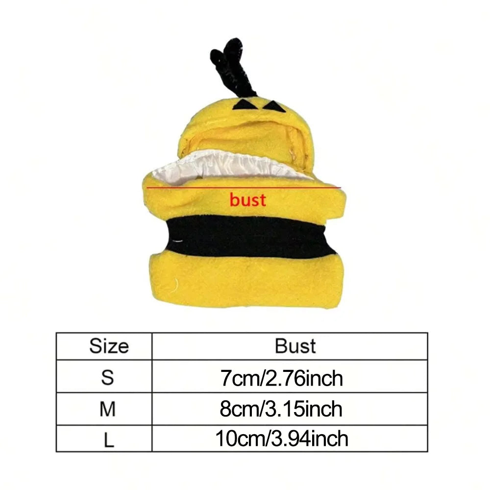Bee Costume for Birds - Soft Hoodie Outfit for Parrots and Small Pets
