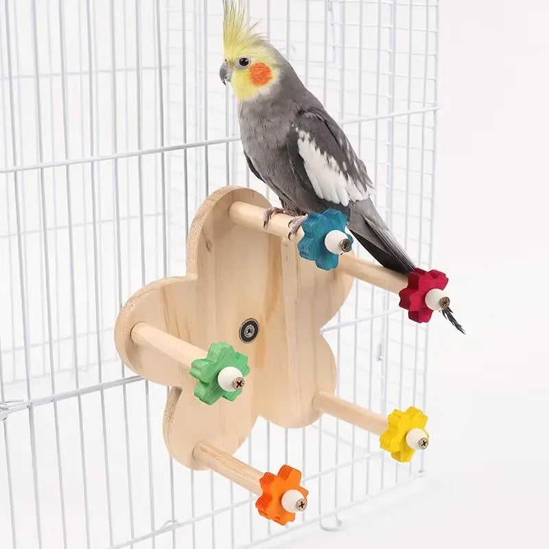 Natural Parrot Chew Toy Set - Colorful Biting Toy for Birds