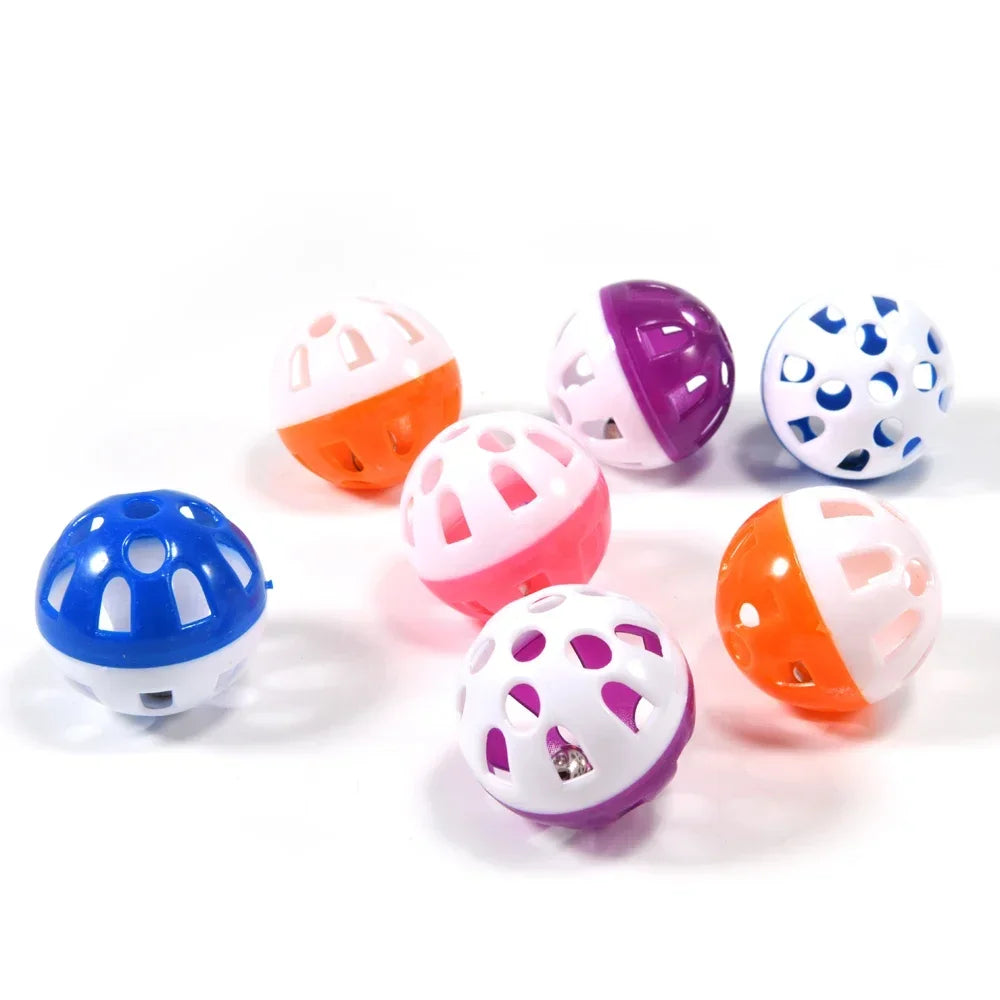 10-Piece Bird Bell Ball Set - Colorful Cage Toys for Parrots and Budgies