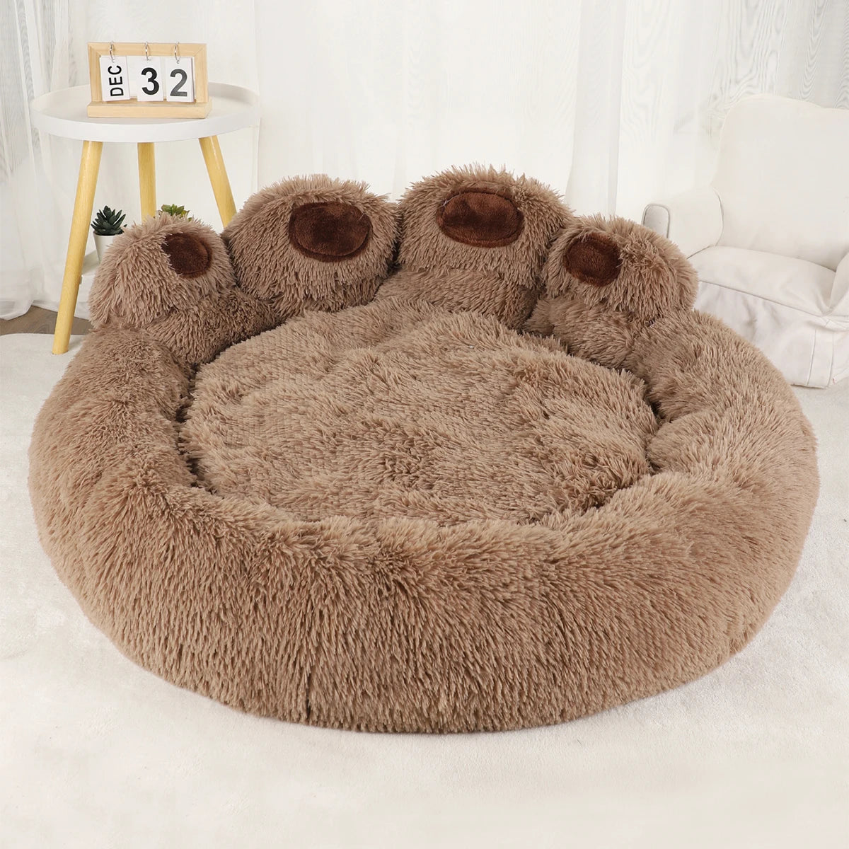 Plush Pet Sofa Bed - Warm Basket Cushion for Small Dogs & Cats