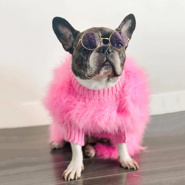 Fluffy Party Dog Sweater - Soft Warm Pet Knit for Autumn & Winter Style