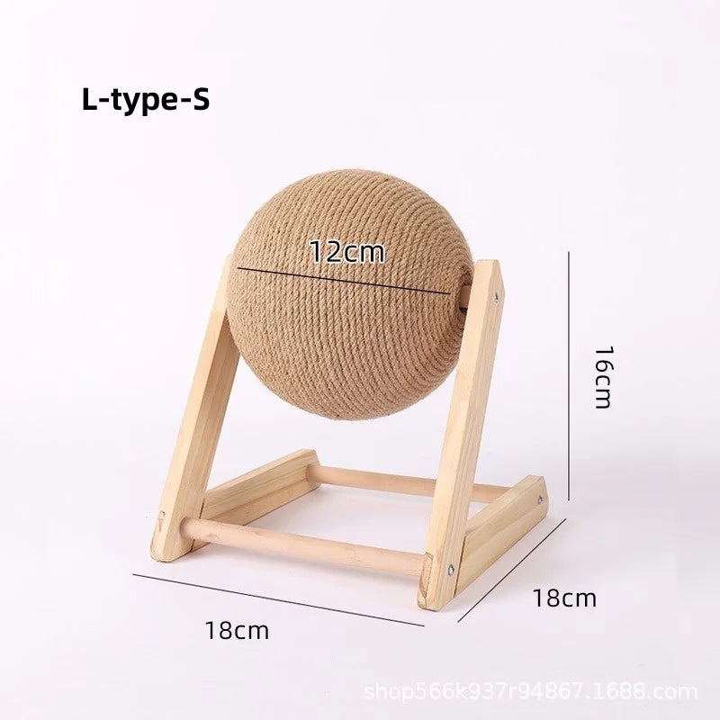 Sisal Scratching Ball Toy - Paw Grinding Scratcher for Kittens & Cats