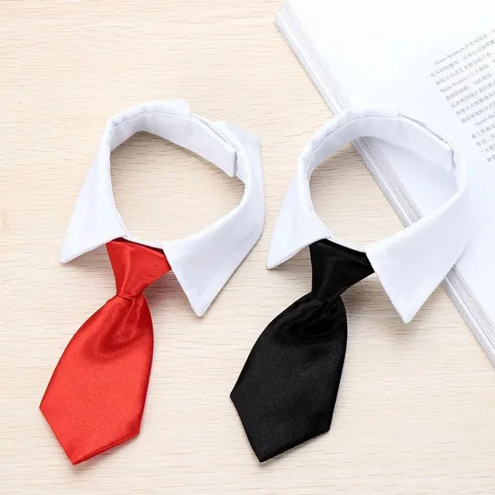 Formal Pet Bow Tie Collar - Adjustable Neck Tie for Small Dogs & Cats