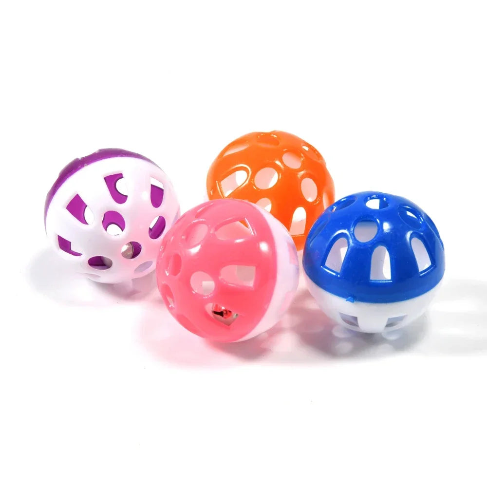 10-Piece Bird Bell Ball Set - Colorful Cage Toys for Parrots and Budgies