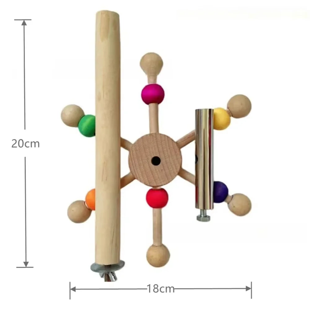 Natural Parrot Chew Toy Set - Colorful Biting Toy for Birds