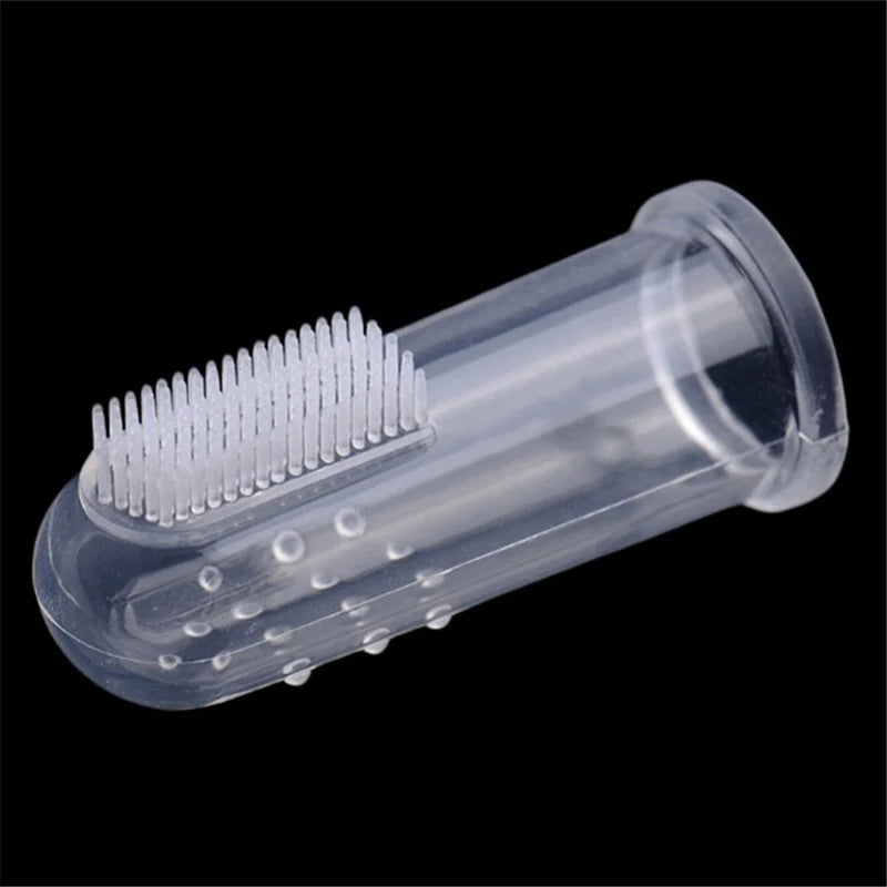 Silicone Pet Finger Toothbrush Set - Soft Dental Cleaning Tool for Dogs & Cats