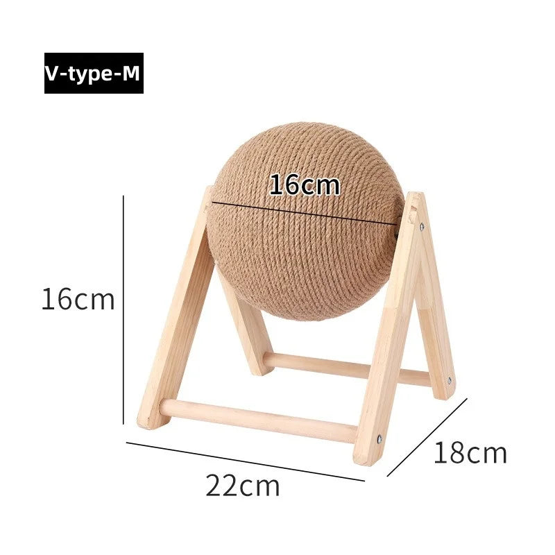 Sisal Scratching Ball Toy - Paw Grinding Scratcher for Kittens & Cats