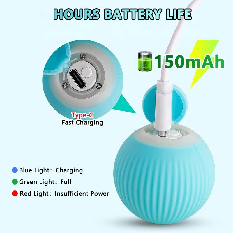 Smart Interactive Cat Ball Toy - Automatic Rolling Toy for Indoor Cats