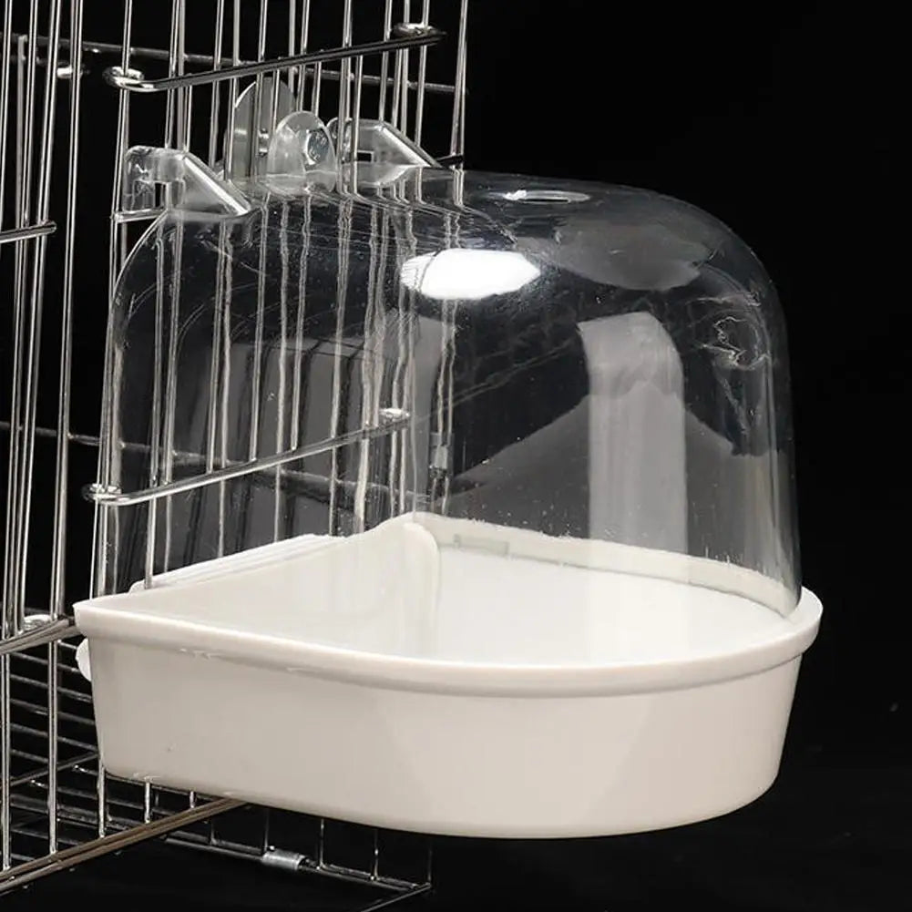 Hanging Bird Bath - Easy-Clean Cage Bath for Parrots and Small Birds