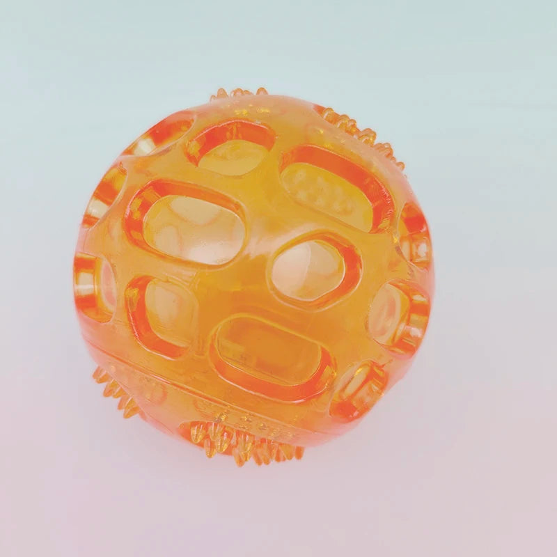 Interactive Squeaky Dog Puzzle Ball - Rubber Chew Toy for Small & Medium Dogs