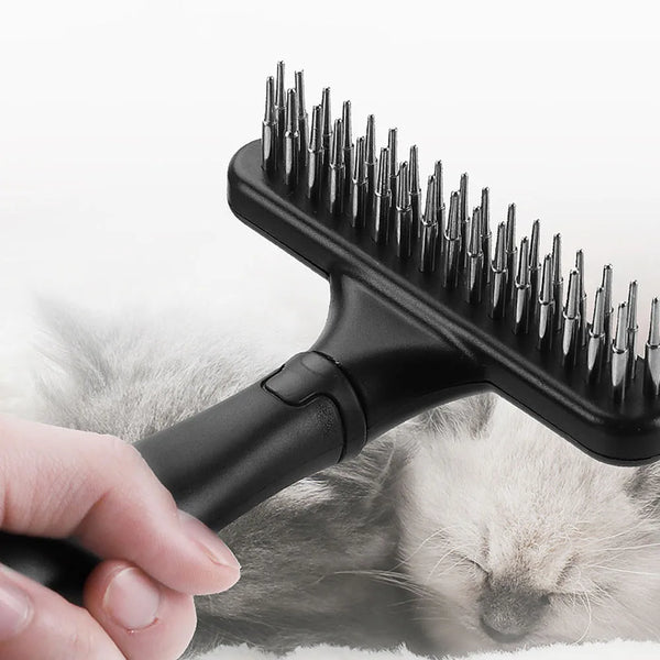 Professional Undercoat Grooming Rake - Deshedding Brush for Dogs & Cats