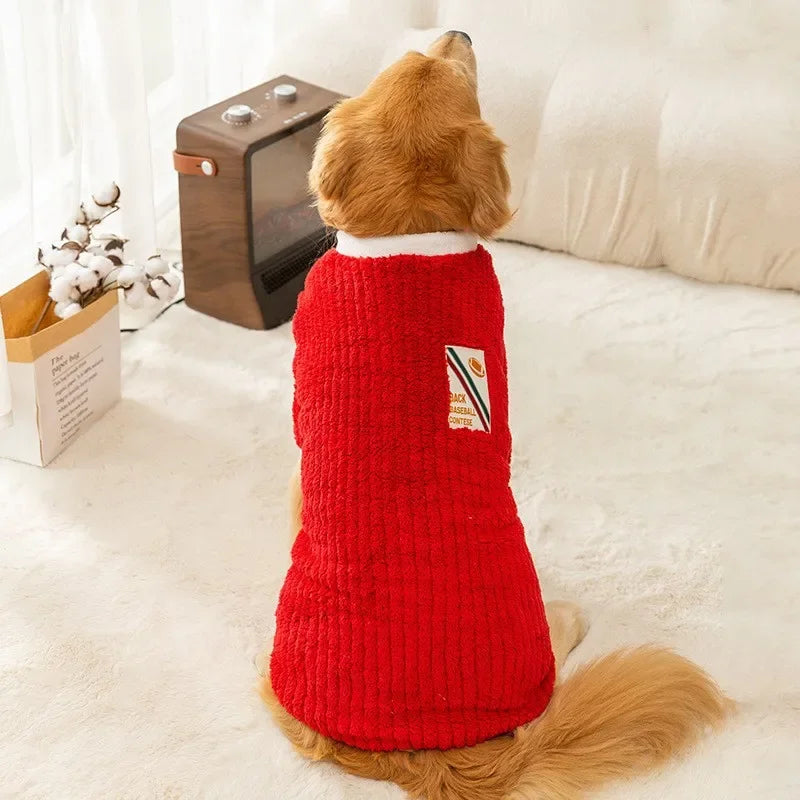 Fleece Hoodie for Large Dogs - Soft Warm Vest Jacket for Big Breeds