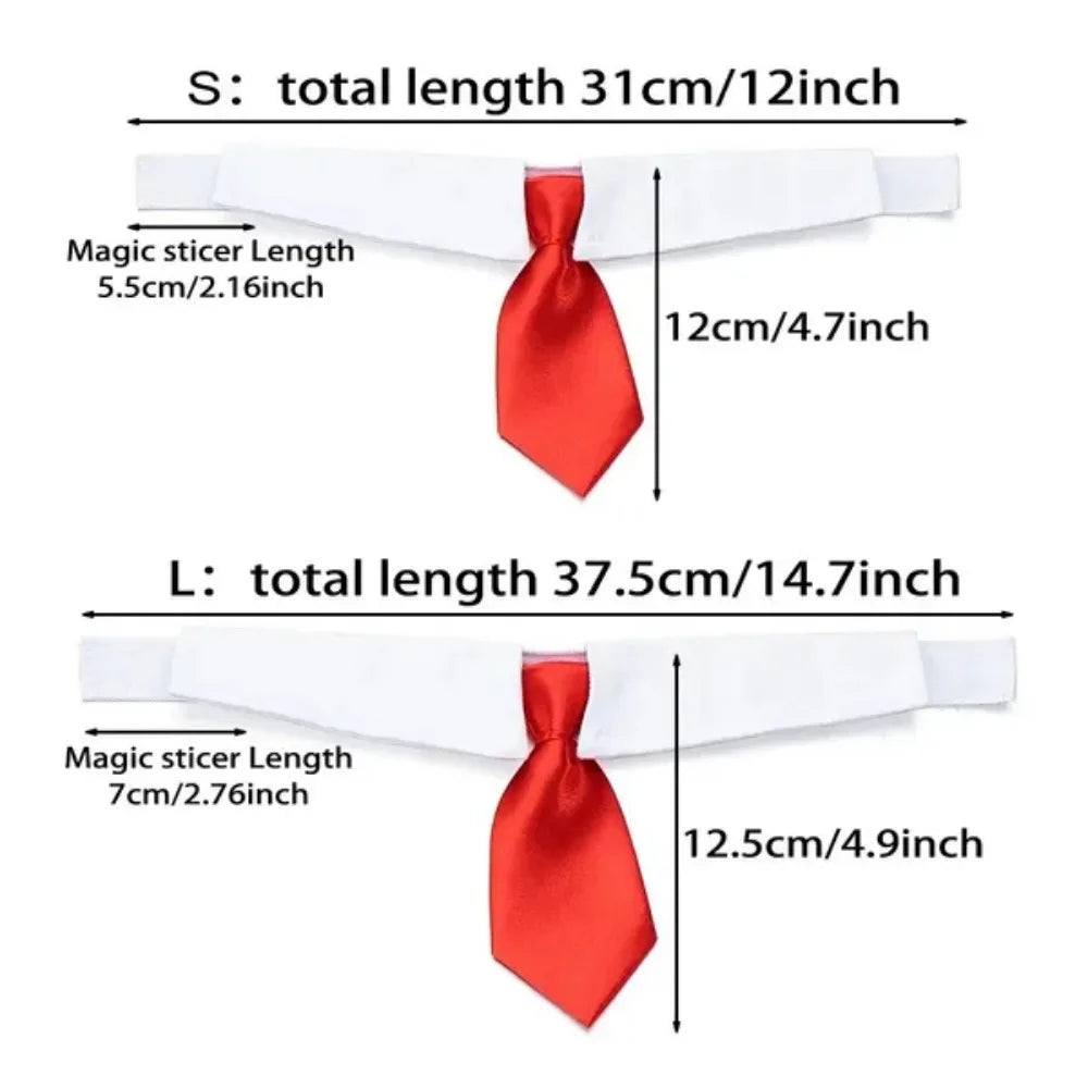 Formal Pet Bow Tie Collar - Adjustable Neck Tie for Small Dogs & Cats