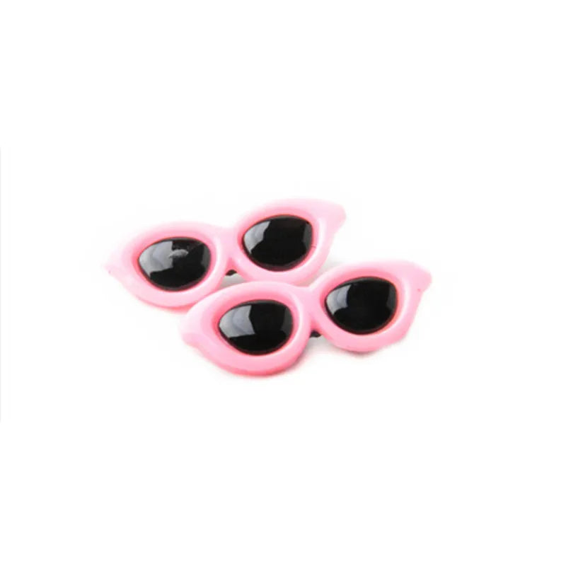 Heart Sunglasses Pet Hair Clips - Cute Bow Accessories for Dogs & Cats
