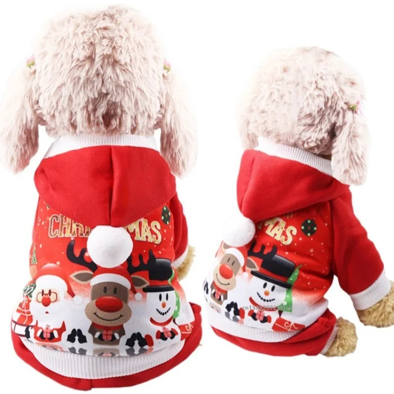Christmas Santa Pet Costume - Festive Dog Jacket for Holiday Photos & Parties