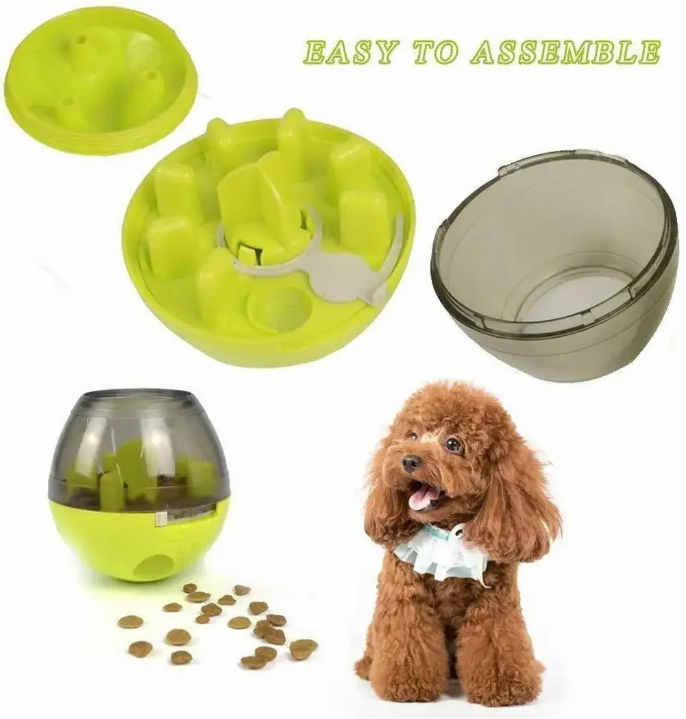 Slow Feeder Treat Ball - Interactive IQ Food Dispenser Toy for Dogs