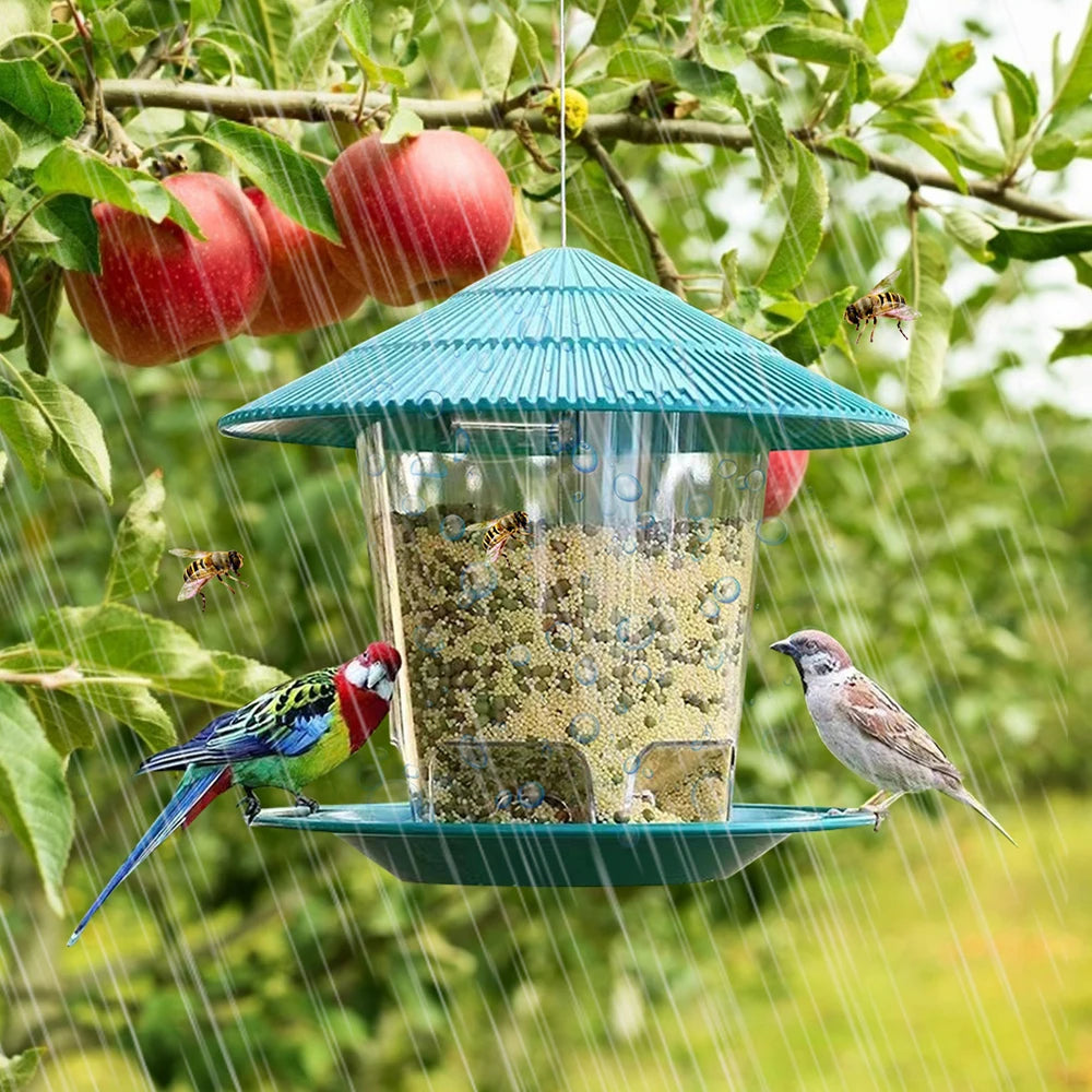 Outdoor Hanging Bird Feeder - Multi-Hole Nut and Seed Feeder