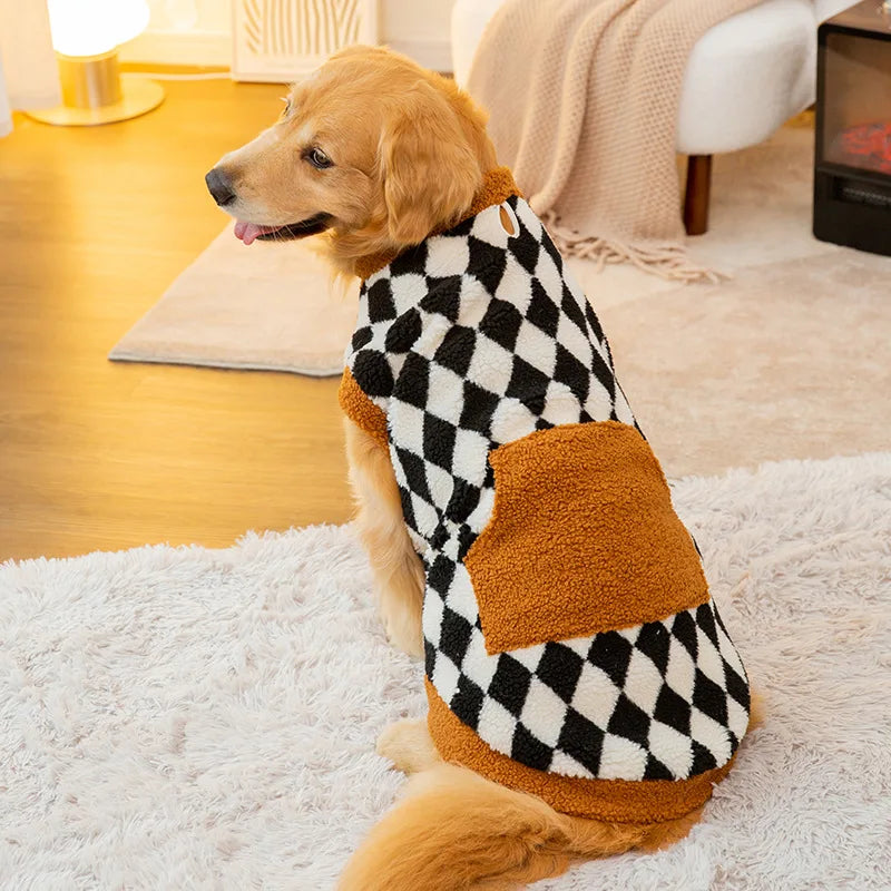 Fleece Hoodie for Large Dogs - Soft Warm Vest Jacket for Big Breeds